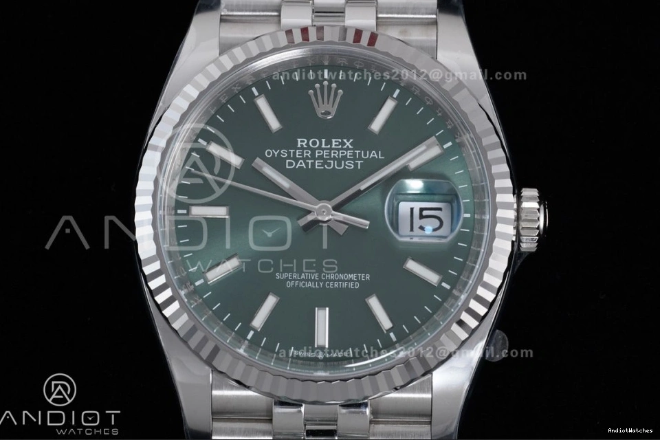 Green 564 DateJust Best Stick 36 SH Dial Edition Bracelet Jubilee 904L Clean 126234 Steel Soft 1:1 on 0123